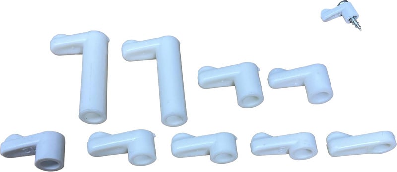 EHC Window Screen Clips / “White” Plastic (Choose Your Size! /Size Run Flush up to 1-3/16” Offset) New or Replacement (10 Pack with All Needed Hardware Included) by E.H.C. (1/16" Offset) - Image 1
